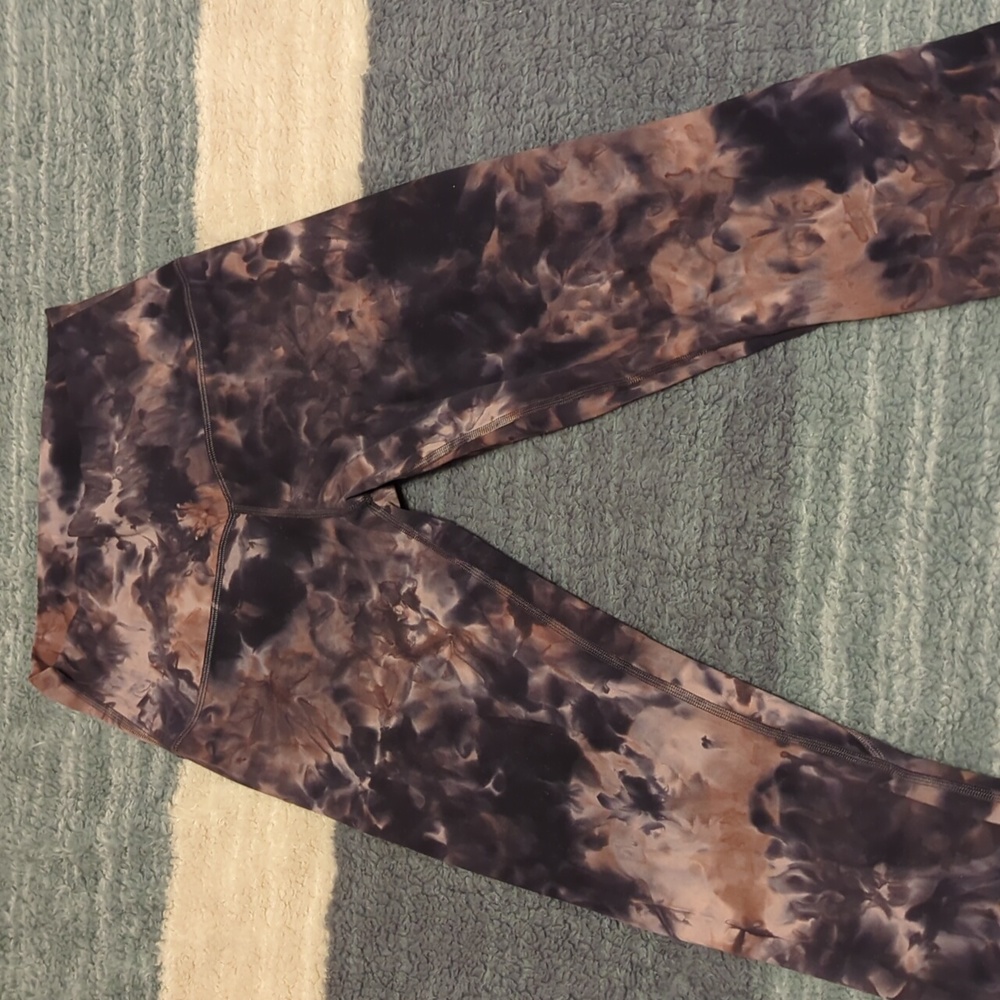 Purple and blue tie dye Lululemon leggings